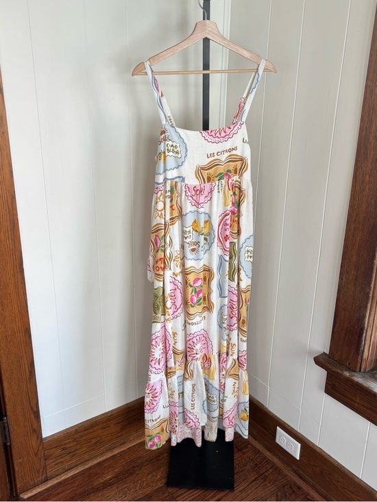 Paper Heart Dresses & Skirts - Paper Heart NWT Amalfi Coast Lemon Linen Blend Maxi Dress Women’s L Resortwear